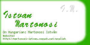istvan martonosi business card