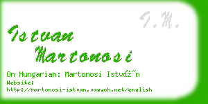 istvan martonosi business card